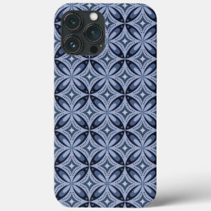 Blaues geometrisches Muster im Retro-Stil Case-Mate iPhone Hülle