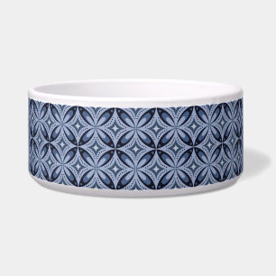 Blaues geometrisches Muster im Retro-Stil Napf