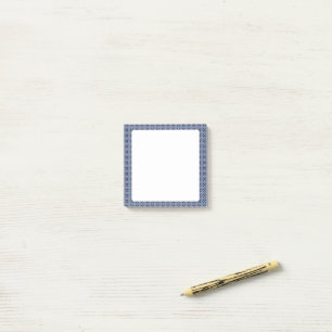 Blaues geometrisches Muster im Retro-Stil Post-it Klebezettel