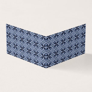 Blaues geometrisches Muster im Retro-Stil Visitenkarten