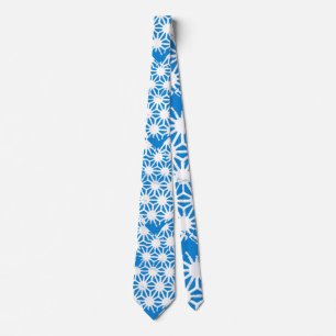 Blaues geometrisches Muster Krawatte