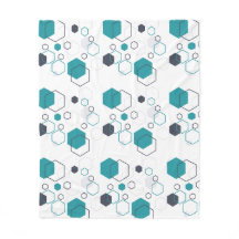 Blaues geometrisches Muster mit Hexagonformen