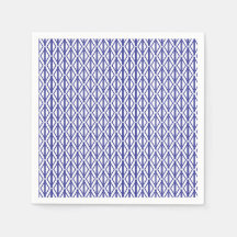 Blaues geometrisches Muster Napkin