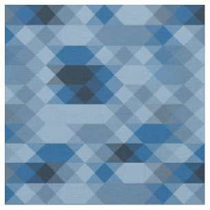 blaues geometrisches Muster Stoff