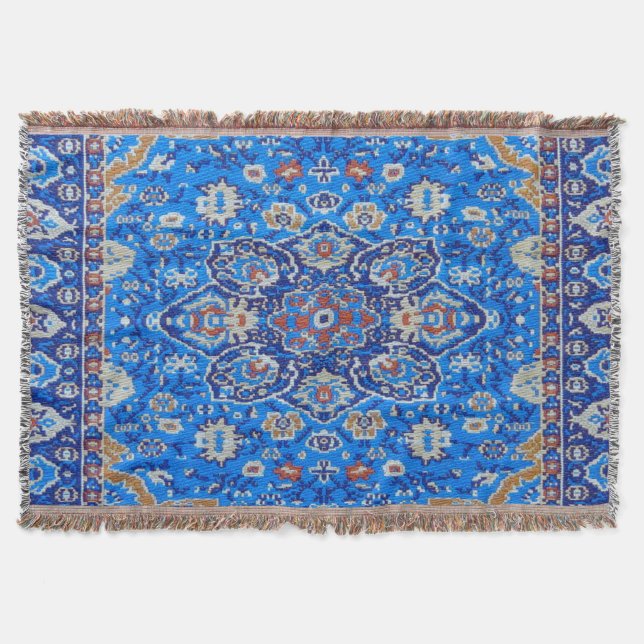 Blaues geometrisches, persisches Muster Mitte des  Decke (Vorderseite)