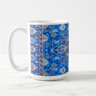 Blaues geometrisches persisches türkisches Muster Kaffeetasse