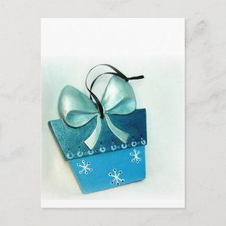 Blaues Geschenk II Postkarte