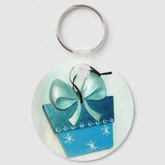 Blaues Geschenk II Schlüsselanhänger