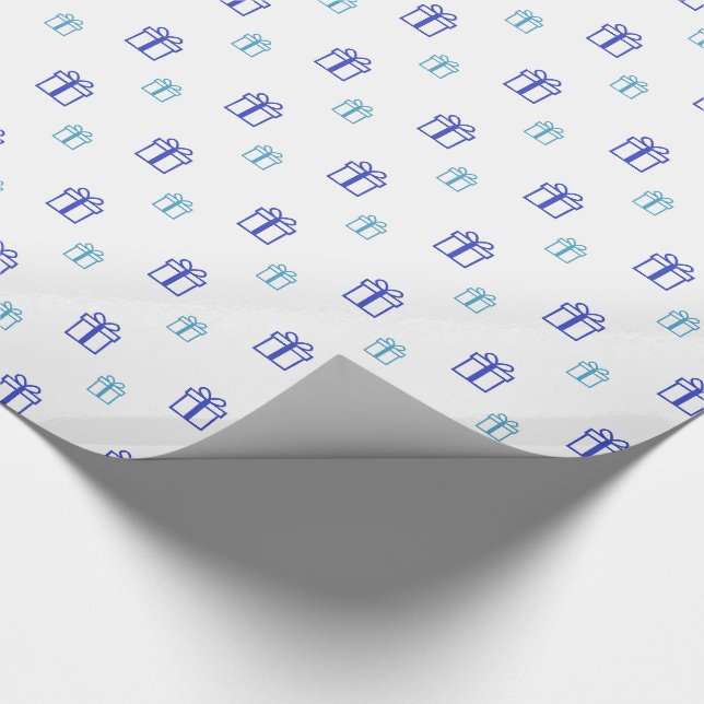 Blaues Geschenkboxen-Umschlagpapier Geschenkpapier (Ecke)
