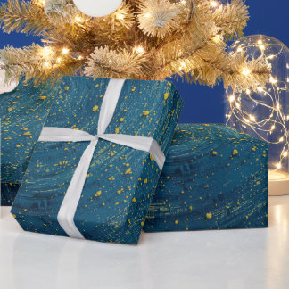 Blaues Geschenkpapier | Durchgängig blaues Geschen