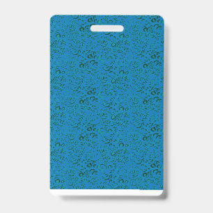 Blaues Geschenkpapier mit geometrischem Muster Ausweis