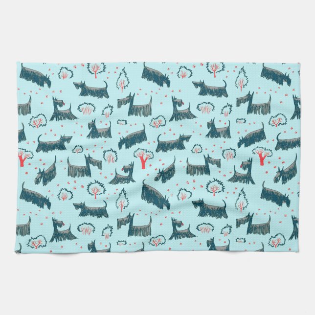 Blaues Geschirrtuch (Horizontal)