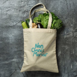 Blaues gestrichenes handgeschriebenes antikes late tragetasche