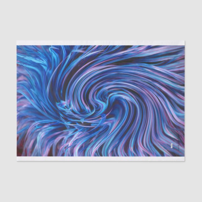 Blaues Gewebe Seidenpapier (Vorderseite)