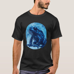 Blaues Gift-Dart-Frosch-farbige Exotische Amphibie T-Shirt