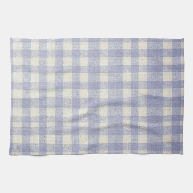 Blaues Gingham-Küchentuch Geschirrtuch (Horizontal)