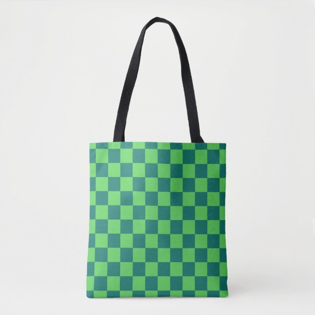 Blaues Gingham-Muster (Vorderseite)