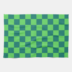 Blaues Gingham-Muster Geschirrtuch