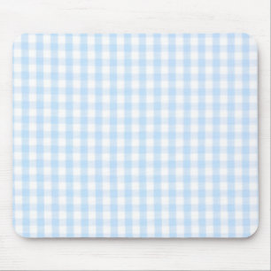 Blaues Gingham-Muster Mousepad