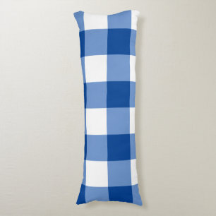 Blaues Gingham-Muster Seitenschläferkissen