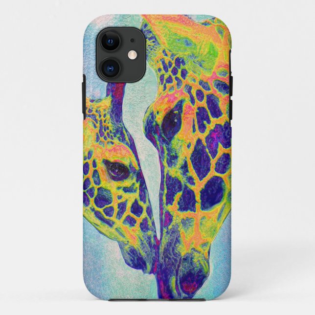 blaues Giraffe iPhone Case-Mate iPhone Hülle (Rückseite)