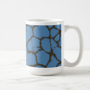 Blaues Giraffenfellmuster Tasse