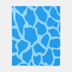 Blaues Giraffenmuster Fleecedecke