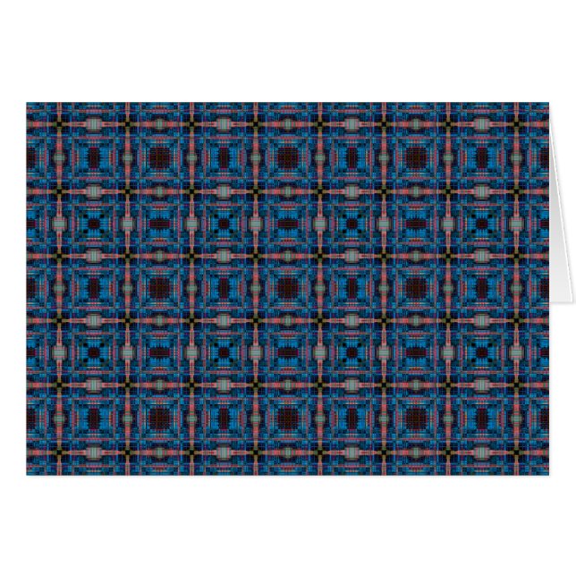 Blaues Gittermuster (Vorderseite (Horizontal))