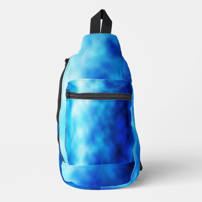 Blaues Glas Crossbody Bag (Vorderseite)