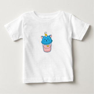Blaues Glas Juice-Katze  Baby T-shirt