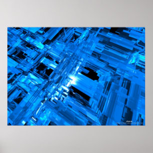 blaues Glas Poster