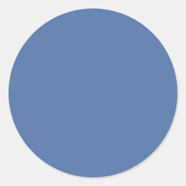 Blaues Glas (Vollfarbe) Runder Aufkleber (Vorderseite)