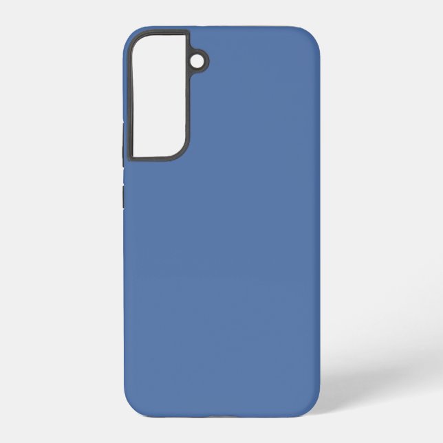 Blaues Glas (Vollfarbe) Samsung Galaxy Hülle (Rückseite)