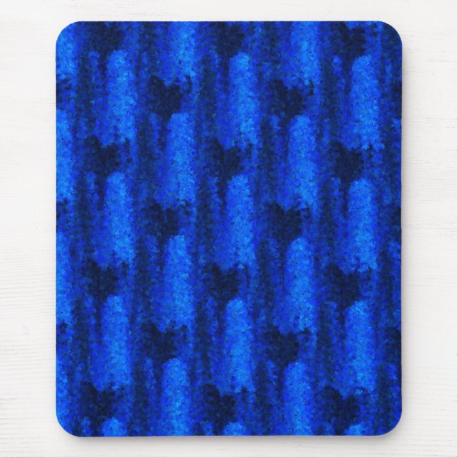 Blaues Glasmuster Mousepad (Vorne)
