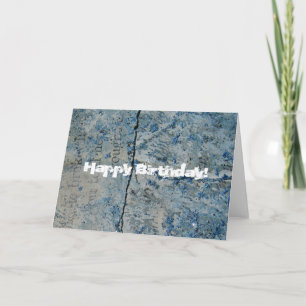 Blaues Glitter-Vintage-Papier, Alles Gute zum Gebu Karte