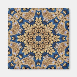 Blaues Gold Deko Magnet