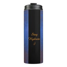 Blaues Gold Elegantes Schrift Fitness Geschenk Tum Thermosbecher