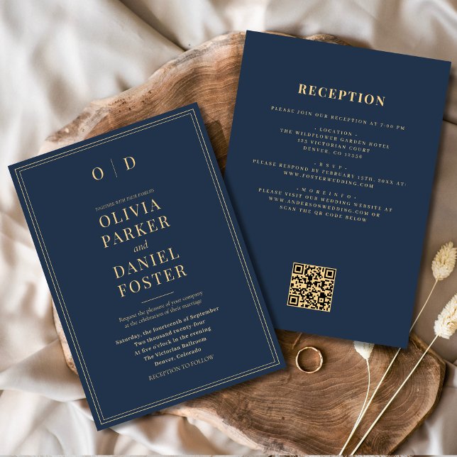 Blaues Gold in einem QR-Code Einladung (Von Creator hochgeladen)