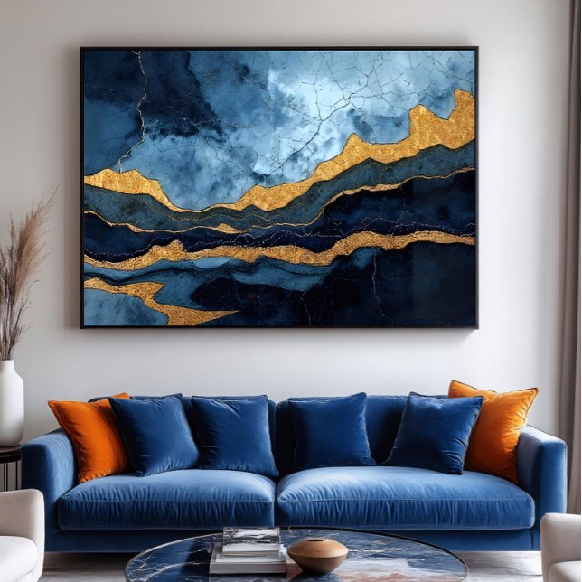 Blaues Gold Poster (Von Creator hochgeladen)