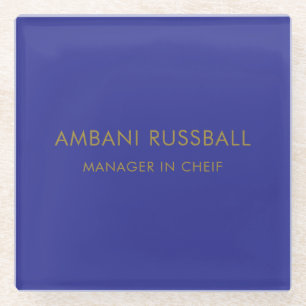 Blaues Gold Professioneller Klassischer Glasunters Glasuntersetzer