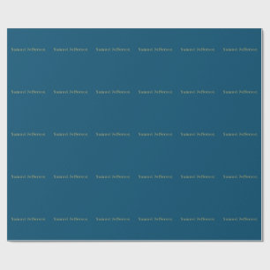 Blaues Gold Professioneller Trendiger Minimalistis Geschenkpapier
