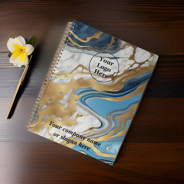 Blaues Gold und weißer Marmor Planer (Von Creator hochgeladen)