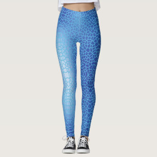 Blaues Gradient Net Muster 01 Leggings