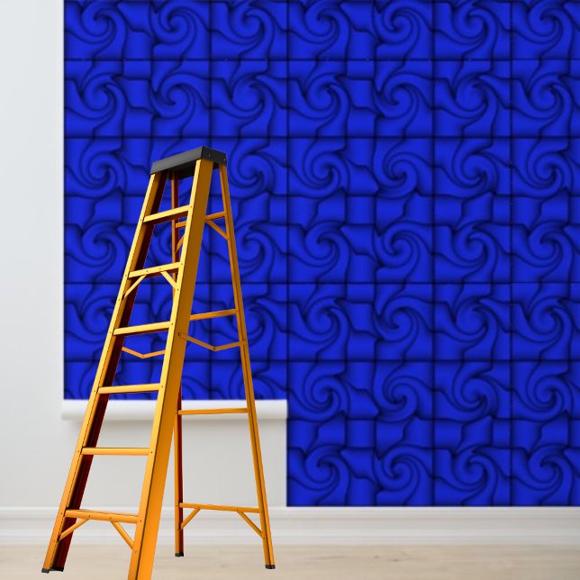 Blaues grafisches Muster für das Peel- und Stick-W Tapete (Peel and Stick Wallpaper Blue Graphic Pattern Wallpaper)