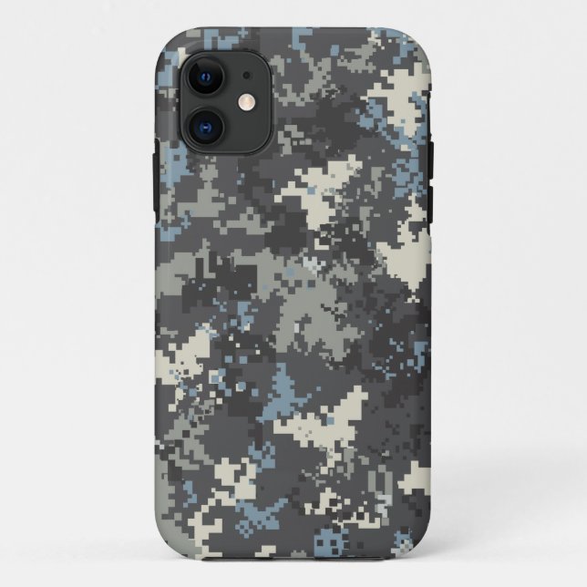 Blaues Grau iPhone 5 digitaler Camouflagefall Case-Mate iPhone Hülle (Rückseite)