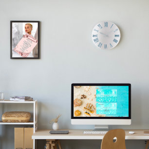 Blaues Grau-metallische silberne römische Zahlen Große Wanduhr