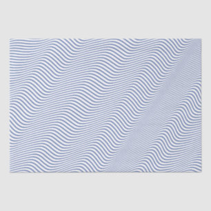 Blaues Grau-und weißesschrulliges Wellen-Muster Seidenpapier