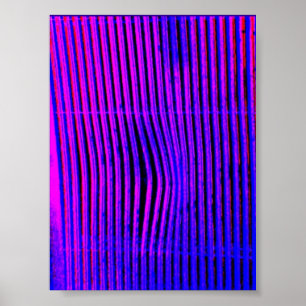 Blaues Grinsen Poster