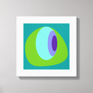 Blaues Grün abstrakte 2 Leinwanddruck