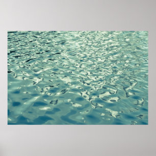 Blaues Grün-abstrakte Wasser-Fotografie Poster